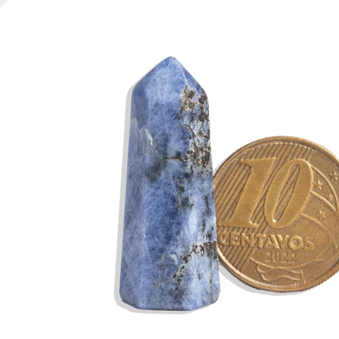 01 Mini Pontinha Sodalita Pedra Extra Natural 25 a 35mm