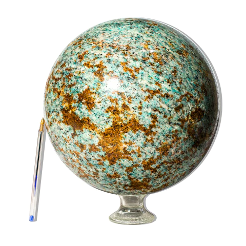 Esfera Amazonita Paraiba Pedra Natural 24cm 19kg Classe B