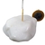 Incensário Pedra Quartzo Leitoso Rolado Natural de Garimpo Furado - buy online