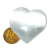 05 Coração Selenita Pedra Natural Polido 4 a 4,5 cm Tipo A - comprar online