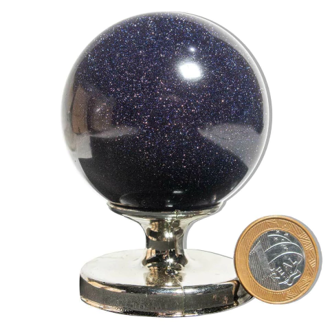 Esfera Pedra Estrela Pigmentado Cintilante Azul Cod 119887