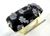 Anel Obsidiana Flocos Neve Retangular Dourado Aro Ajustavel - Distribuidora CristaisdeCurvelo