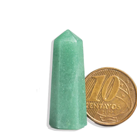 Pontinha Gerador QUARTZO VERDE Pedra Extra Lapidado Tamanho 2.5Cm