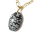 Colar Cabochao Obsidiana Flocos de Neve Pino Dourado - comprar online