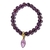 Pulseira Bolinha Ametista Berloque Navete Pedra Natural - comprar online