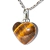Colar Mini Coração Olho de Tigre Natural 15mm Pino Prata 950 - buy online