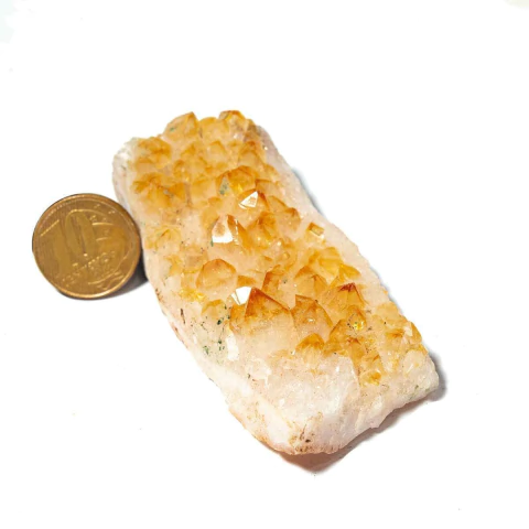 01 Drusa Citrino Pedra Natural 50 a 100g 6 a 9cm Classe B