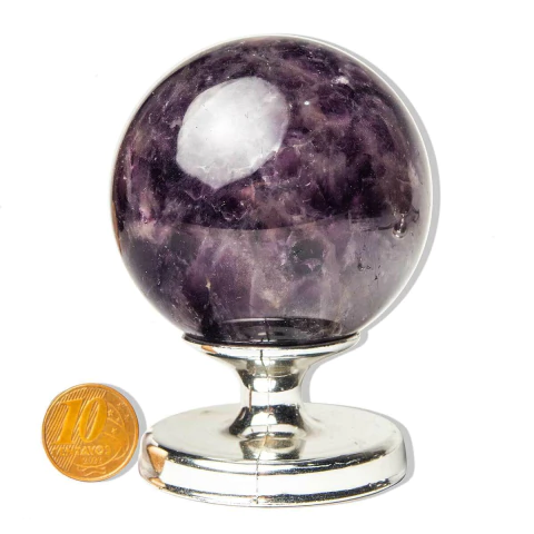 01 Esfera Ametista Baiana 6 a 7cm 300 a 400g Tipo B