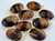 10 Pingente Cabochão OLHO DE TIGRE Pedra Natural Castoação Pino Dourado ATACADO - comprar online