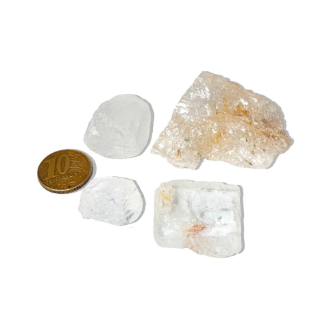 Kit 4 Topázio Branco Misto Bruto Natural Pedra de 2025