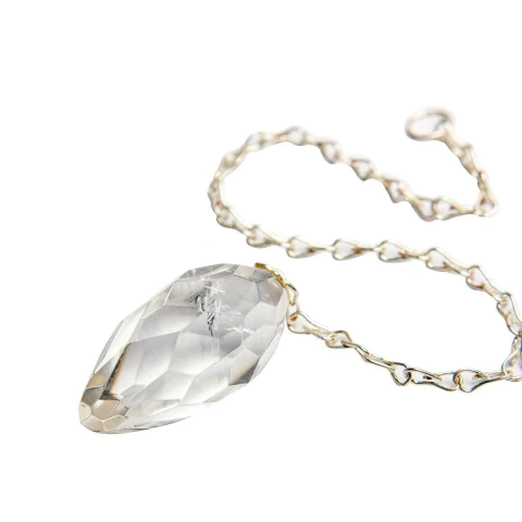 Pêndulo Feng Shui ou Briolet Pedra Cristal Quartzo Extra