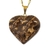 03 Pingente Coração Bronzita Pedra Natural Banhado Dourado Atacado - online store