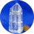 Ponta Cristal Extra Cruz Lapidado Sextavado Tipo A 84mm 159g