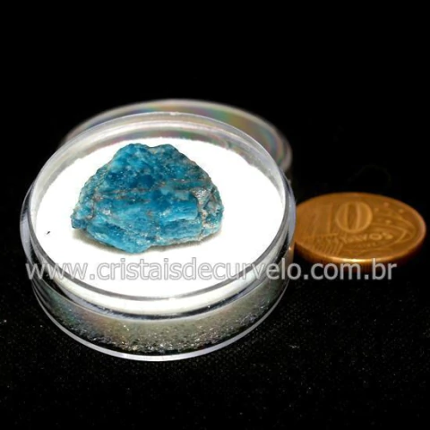Apatita Azul Natural Pedra do Ano 2022 No Estojo Cod 131392