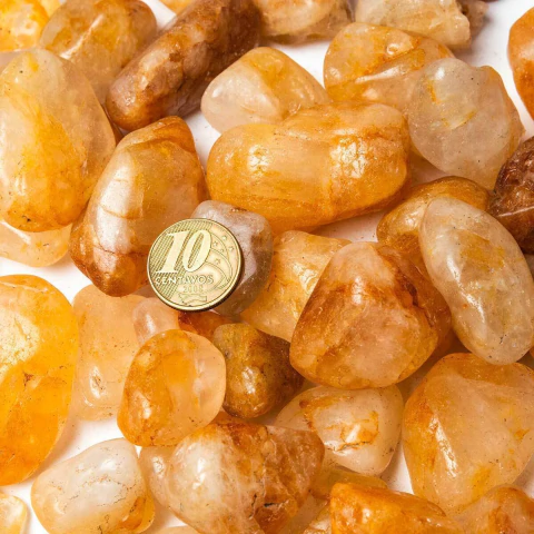 1 kg Hematoide Amarelo Rolado Natural M 20 a 35mm Tipo B