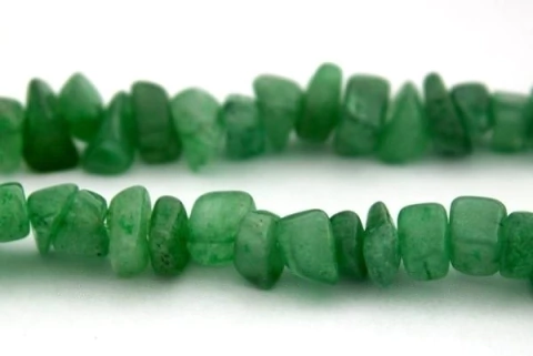 Fio Cascalho Aventurina Verde 90 cm Para Fazer Pulseira