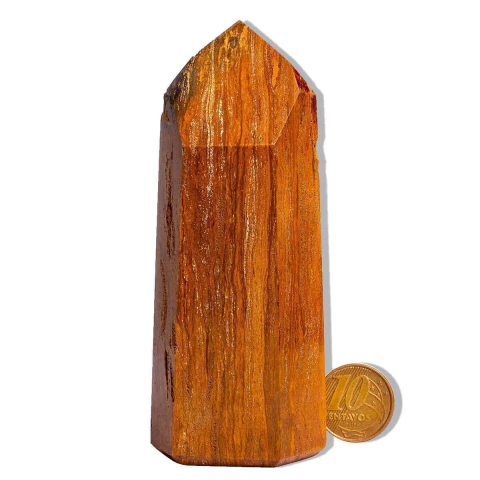 Ponta Jaspe Amarelo Natural 150 a 200g 10 a 11cm Tipo B