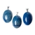 03 Pingente Cabochão QUARTZO AZUL Pedra Natural Pino Banho Prata ATACADO - comprar online