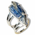 Anel Cianita Azul Montagem Garra Prata 950 20 a 30mm - online store