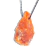 05 Pedra Calcita Laranja Bruto Furo Vazado Montagem Colar - comprar online