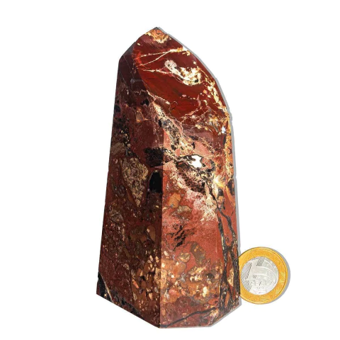 Ponta Quartzo Jiboia Lapidado Gerador Sextavado Cod 119991