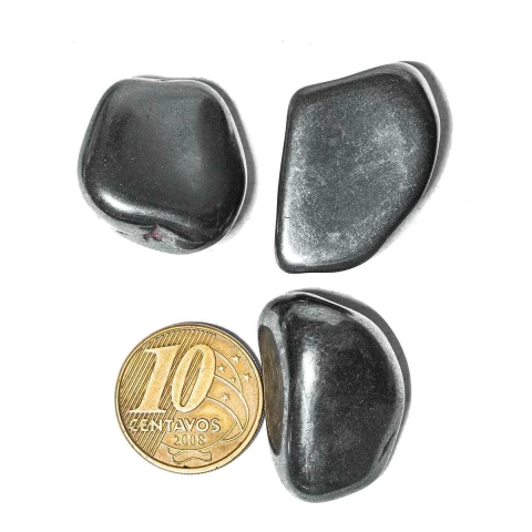 03 Hematita Rolado M 20 a 35mm Classe B - Pedra de Equilíbrio e Força