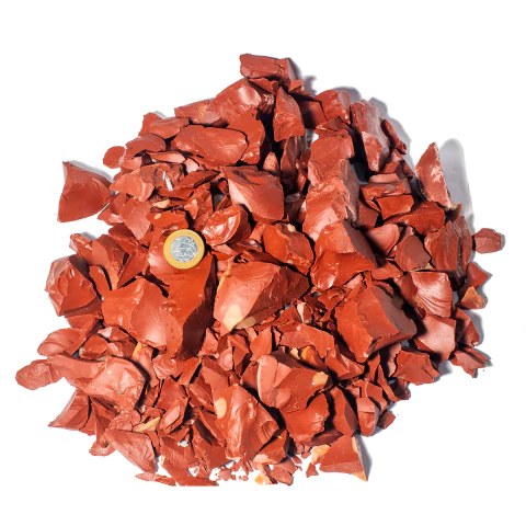 5 kg Cascalho Jaspe Vermelho Bruto Para Orgonite Classe A