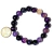 Pulseira Bolinha Pedra Agata Lilas Rolada Fio Silicone PB3706 - buy online