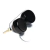 Brinco Button Pedra Obsidiana Negra Tarraxa Banho Dourado - comprar online