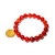 Pulseira Bolinha Agata Cornalina Rolada Fio Silicone - comprar online