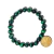 Pulseira Bolinha Olho de Tigre Verde 8mm Fio Silicone Elastico na internet