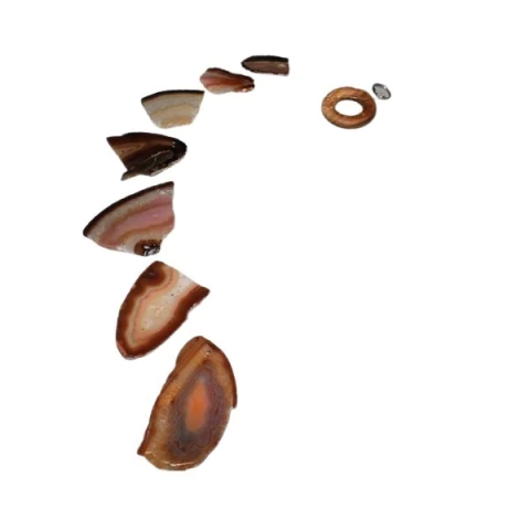 Mensageiro dos Ventos Chapas de Ágata Marrom Paz e Calma