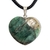 Colar Coração Esmeralda Natural Montagem Prateado - comprar online
