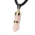 Colar Figa Pedra Quartzo Rosa Natural Montagem Dourado - comprar online