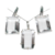 Nlux Conjunto Colar E Brinco Gema Cristal Facetado Prata 950