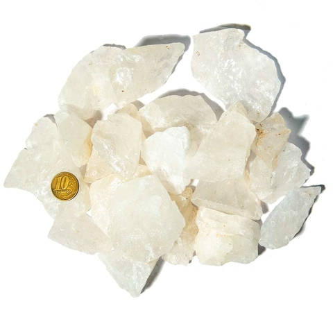 01 Kg Cascalho Bruto Cristal Opalado 30 a 60mm Tipo B
