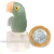 Periquito Pedra Quartzo verde Passaro Base Mineral Natural cod 128276 - comprar online