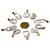 10 Pingente Pedrinha Quartzo Cristal Rolado Dourado Atacado