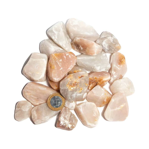 1 kg Quartzo Goiaba Rolado Pedra Natural G 30 a 45mm Classe C