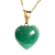 Colar Mini Coração Quartzo Verde Pedra Natural Dourado