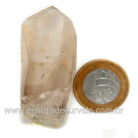 Ponta Cristal Fume Bruto Gerador Sextavado Natural Cod 135213