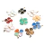10 Pingente Trevo 4 Folhas Misto Montagem Envolto Dourado - comprar online