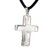 Colar Crucifixo Cristal Pedra Natural Pino Prateado - buy online