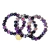 Pulseira Bolinha Pedra Agata Lilas Rolada Fio Silicone PB3706 - Distribuidora CristaisdeCurvelo