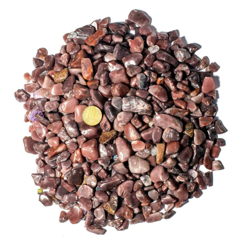 1 kg Aragonita Roxa Rolado Pedra Natural PP 5 a 10mm Tipo B