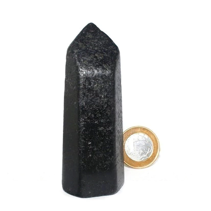 Ponta Quartzo Preto Pedra Natural Polimento Vibrador Cod 129441
