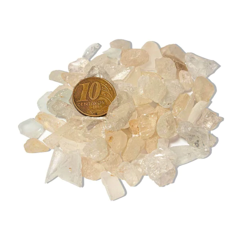 Topázio Branco 5 a 10mm 100g Bruto Natural Pedra de 2025