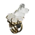 Anel Drusa Cristal Pedra Natural Aro Ajustável Dourado - comprar online