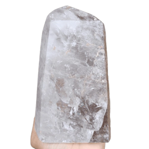 Ponta Cristal Inclusão Arco-íris Lapidado Tipo C 17cm 1,4kg