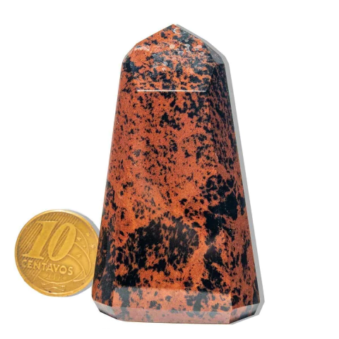 Ponta Obsidiana Mahogany Natural 50 a 75g 4 a 9cm Tipo A